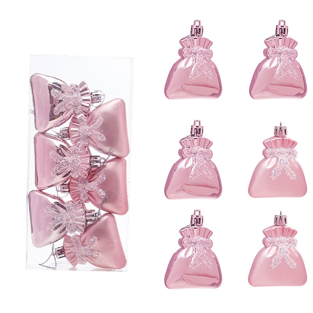 Pink Christmas Balls Pendants Pinecone Ice Cream Xmas Tree Hanging Ornaments Shatterproof Pentagram Merry Christmas Decor: MINT GREEN