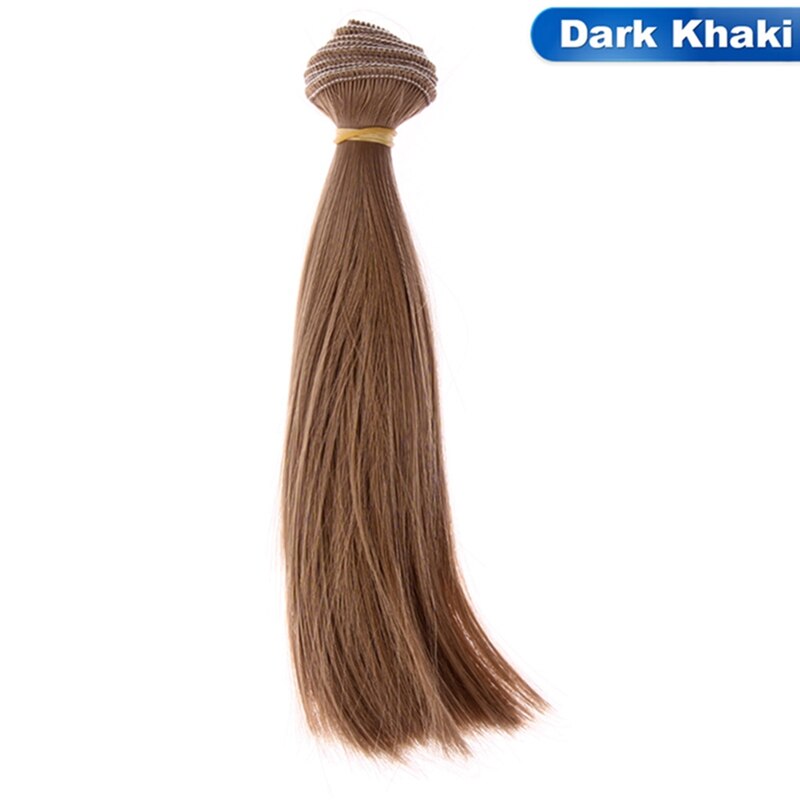 1pcs 15*100cm Doll Accessories Straight Synthetic Fiber Wig Hair For Doll Wigs High-temperature Wire: DKK