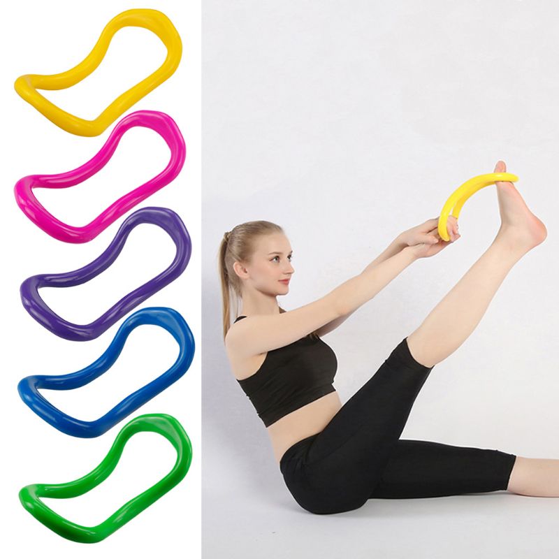 2x Yoga Pilates Ring - PP Stretch Support Circle for Home Workout Fitness
