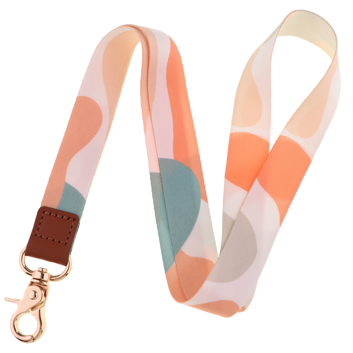 Minimalism Lanyard Colorful Print Neck Strap for key ID Card Cellphone Straps Badge Holder DIY Hanging Rope Neckband Accessories: Silver / Gray