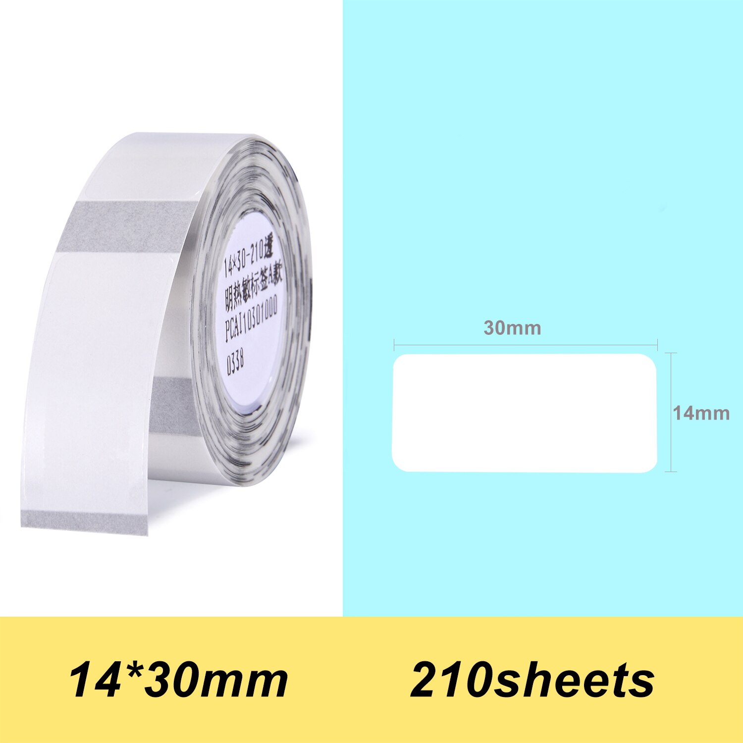 Niimbot D11 transparent Label Paper 14*30mm 210pcs/roll Barcode Price Size Name Blank Labels Waterproof: transparent