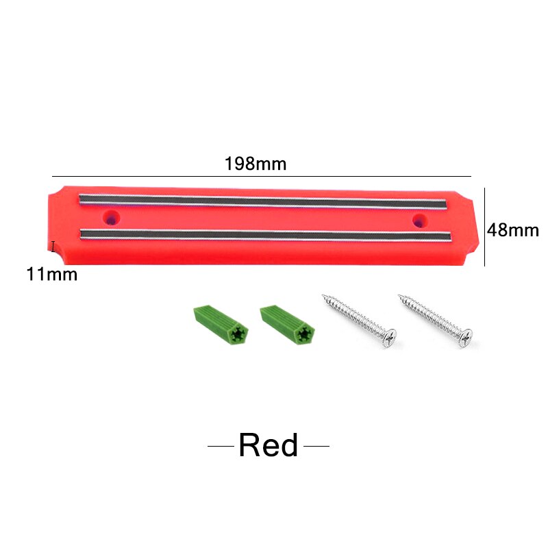 20cm Magnetic Knife Holder Tool Rest Shelf Wall Mount Magnet Knife Holder Pub Bar Counter Kitchen Blocks &amp; Roll Bags: Red