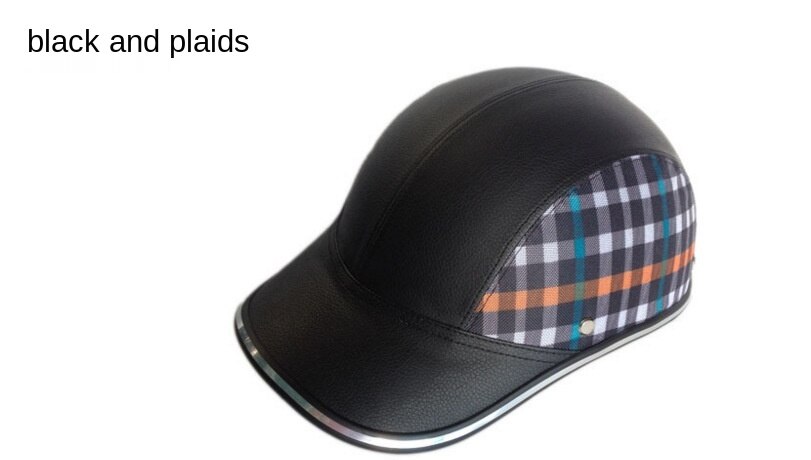 Adjustable Bike Cycling Helmet Baseball Cap Anti UV Safety Bicycle Helmet Men Women Road Bike Helmet for Outdoor MTB Skating: Black grid