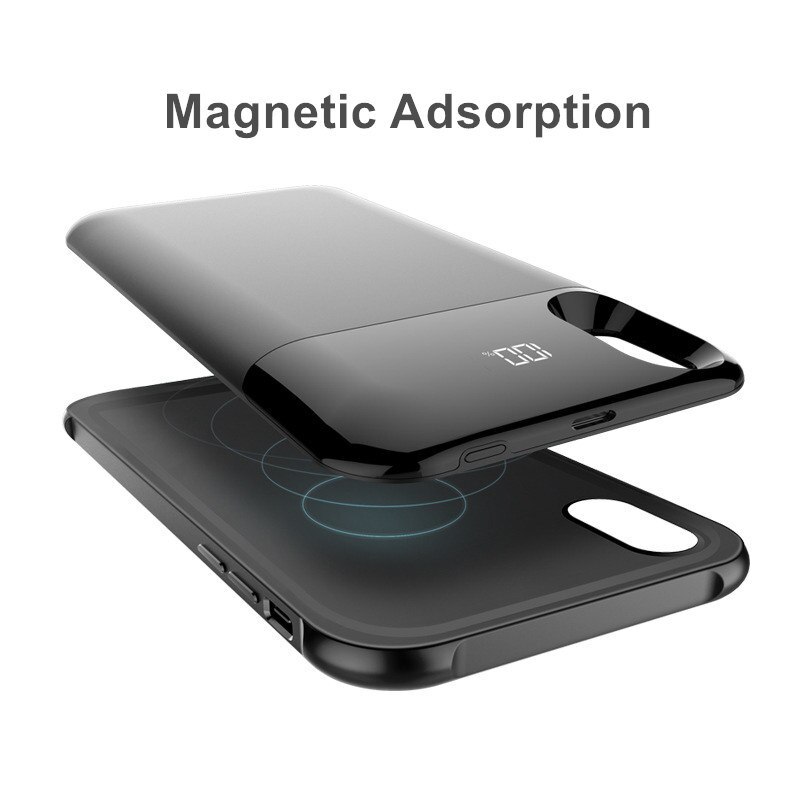 Funda cargadora de batería inteligente Leioua de 5000Mah para Iphone X Xs 5500 Mah para Iphone Xr Xs Max