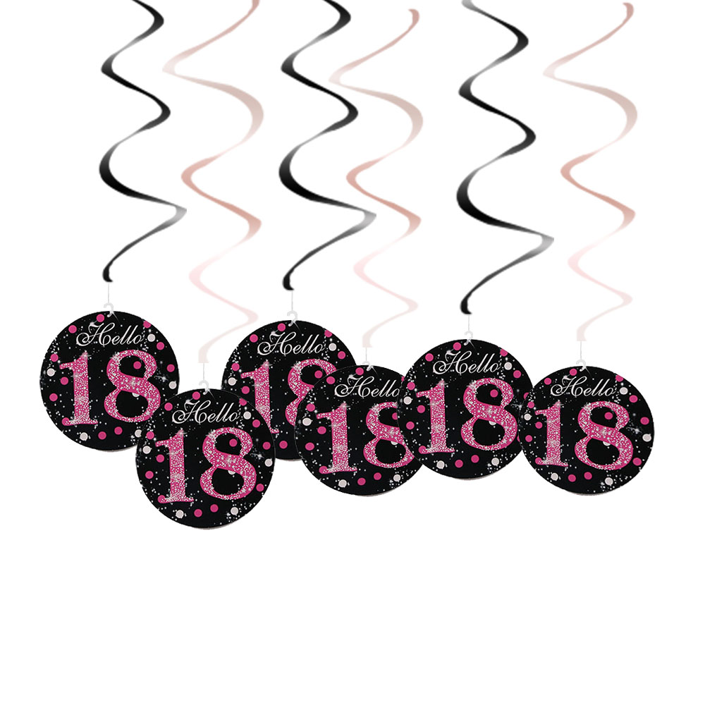 6 st/förpackning grattis på födelsedagen slingers 1st födelsedag pojke flicka fest 18 30 40 50 60 70 födelsedagsdekoration baby shower festtillbehör