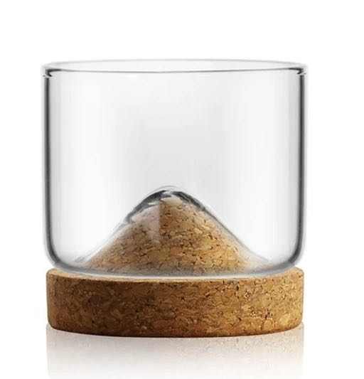 5oz bjergvin glas krus med træ kinesisk te krus bund whiskyglas japansk husholdning te kop træ krus: 5