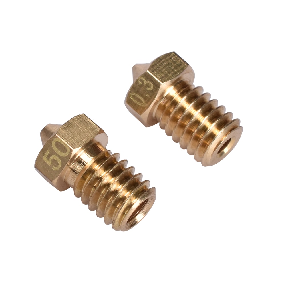 BIQU 3D printer Nozzle 3D V6&V5 J-Head M6 brass nozzle extruder nozzles 0.2/0.25/0.3/0.4/0.5/0.6/0.8/1.0 mm For 1.75mm