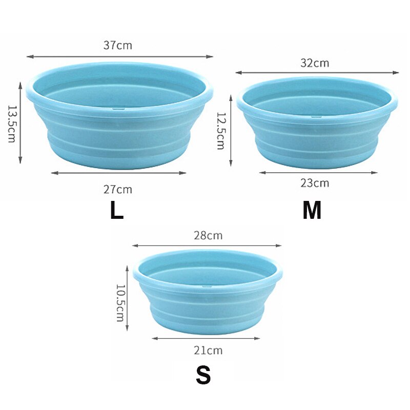 Folding Basin Kitchen Small Items Camping Supplies Housewares Household Cleaning Foldable Laundry Tub Bowl for Washing Durables