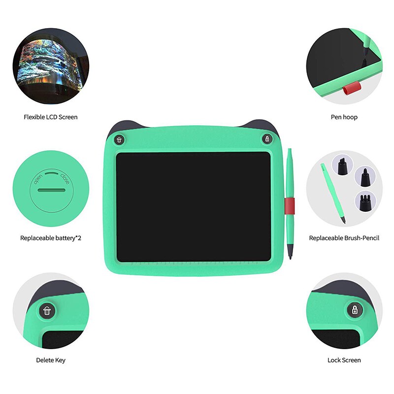 Colorful Screen 9 Inch Electronic Writing Board Doodle Board-Best for Kids