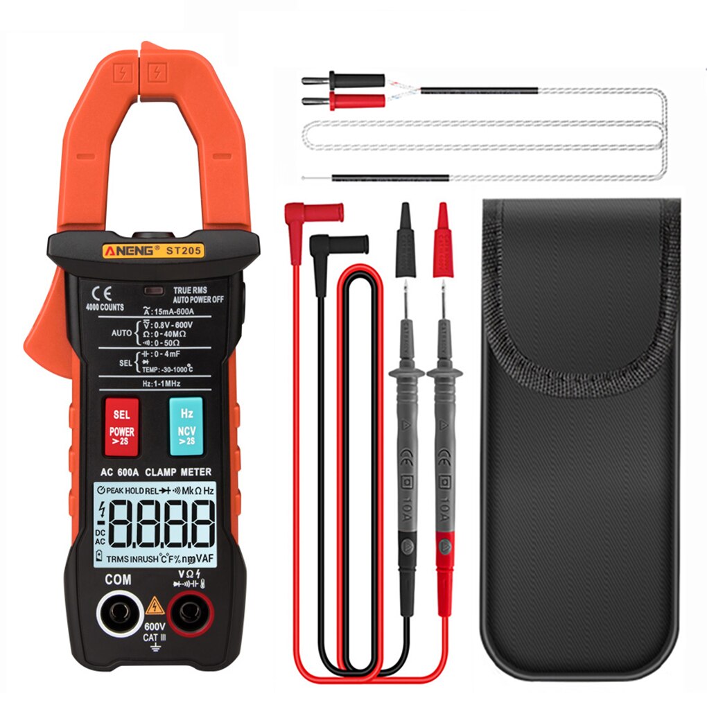 Digital Display 4000 Counts Multimeter Voltage Current Resistance Temperature Diode Measuring Device With Carrying Bag Tool