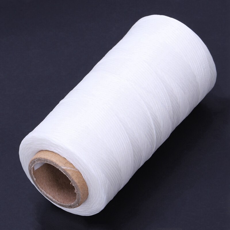 2 rollos de hilo de cera encerado para costura de cuero, 260M, 150D, 1MM, hilo de aguja de mano para manualidades DIY, blanco y naranja,