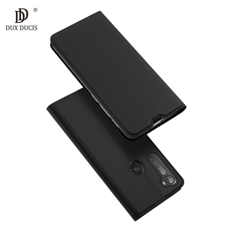 Voor motorola one fusion plus hoesje 6.5 " luxe magnetische flip lederen hoesje voor moto one fusion+ kaarthouder holster telefoonhoesje