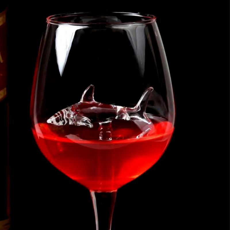 300Ml Rode Wijn Glazen Met Shark Binnen Beker Loodvrij Kristal Clear High-End Fluiten Glas keuken Bar Huis