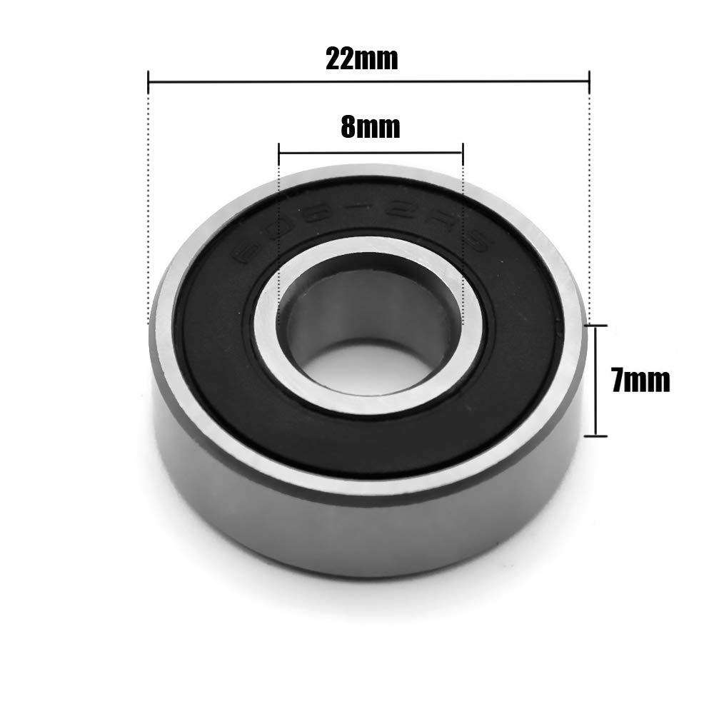 608 6200 6201 6202 6203 6204 6205 6206 6207 6208 RS 2RS di Skateboard Doppia Schermatura Cuscinetti A Sfera Piccolo Cuscinetto Parti di Ricambio: Brown