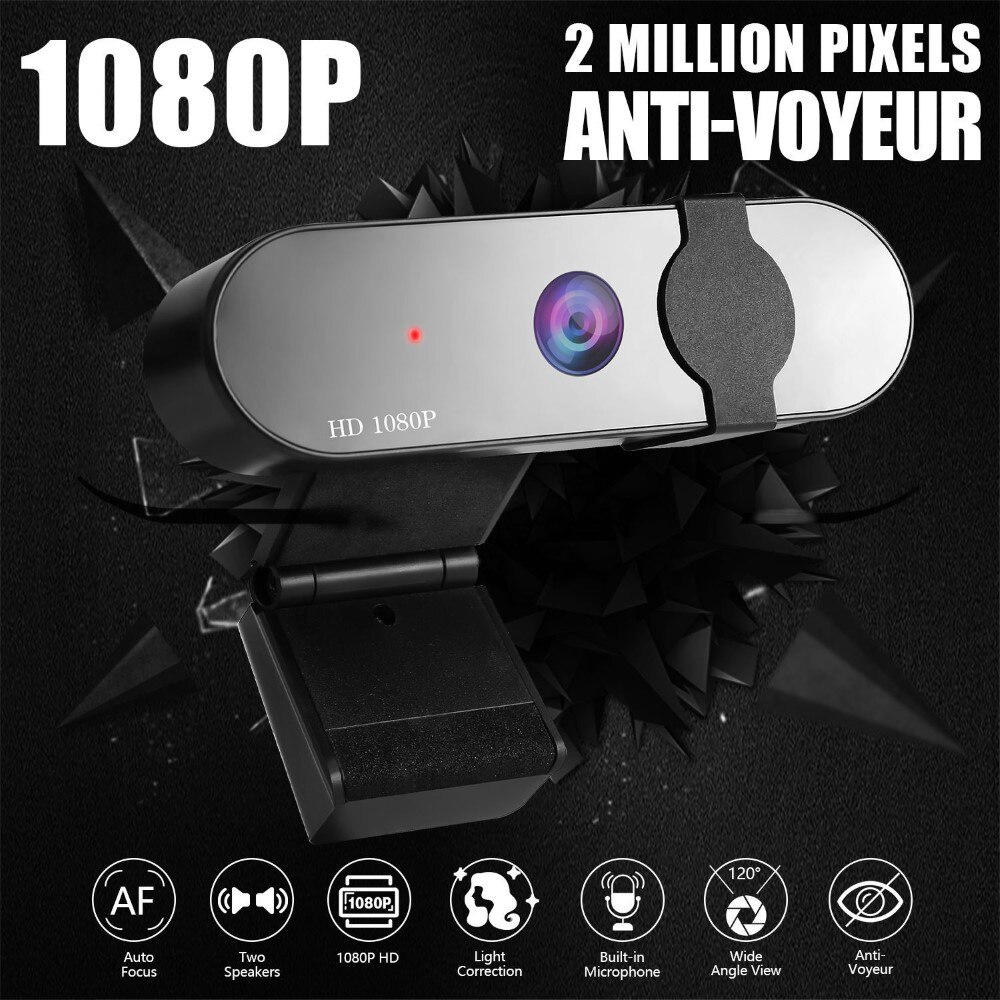 Mini Webcam with Microphone Full HD 1080P/2K USB PC Laptop Computer Cameras for Meeting Office Conference Online Study