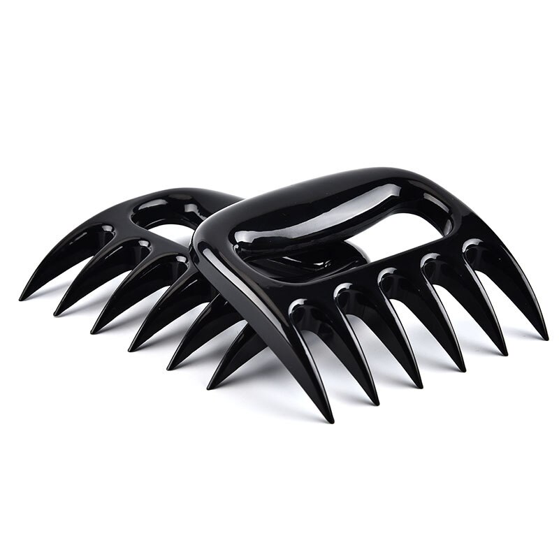 Tenedor de barbacoa con forma de garra de oso, triturador de carne, herramientas de parrilla, accesorios de cocina, sin BPA, utensilios de cortar Manual, 2 uds.: Default Title