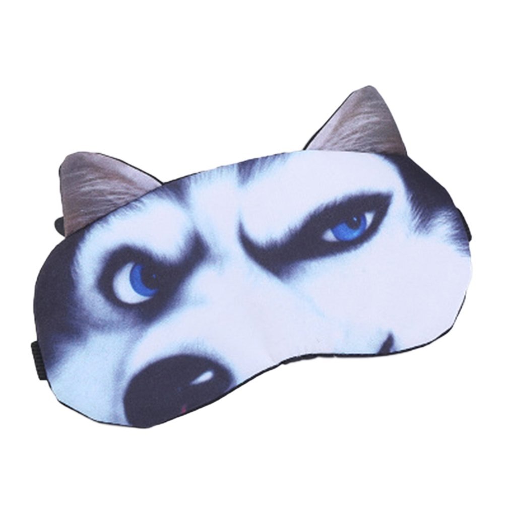 3D Eye Mask Ice Pack Eye Mask Cartoon Animal Blindfold Eye Mask Ceramic Fleece Short Plush Eye Mask: 08