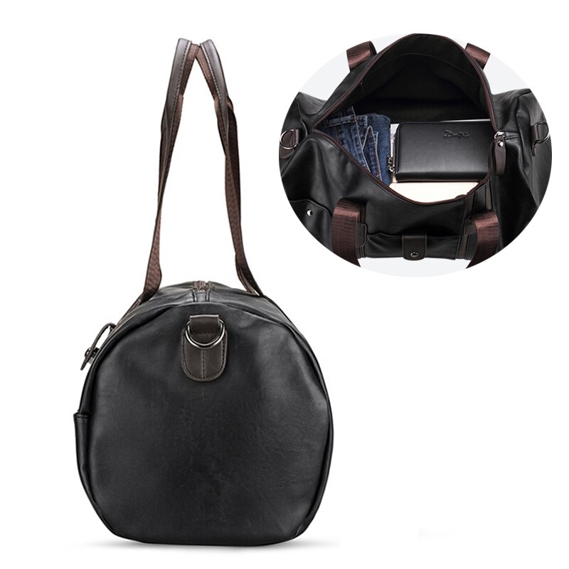 Outdoor sporttassen top pu leer sportschool fitness training schoudertassen heren reistassen crossbody tas heren reistassen