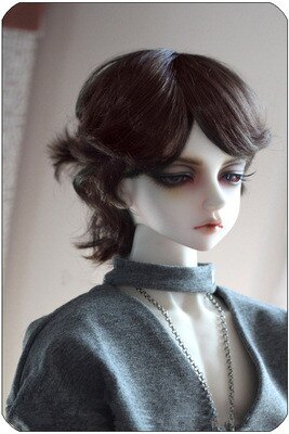 BJD – belles tresses de cheveux bouclés pour hommes, imitation délicate mohair, taille 1/31/41/61/8: Black coffee / 1-3 size8-9in