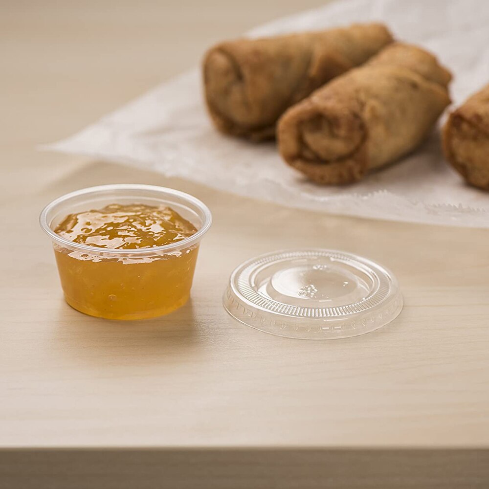 2 Oz 60 Ml Clear Plastic Portie Cups Met Deksels, Souffle Cups, Jello Shot Cups
