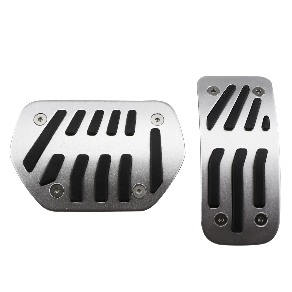 Xburstcar Stainless Steel Car Pedals Gas Brake Pedal Cover Footrest Rest Pedal for Peugeot 301 307 308 408 CC -: AT Without Rest