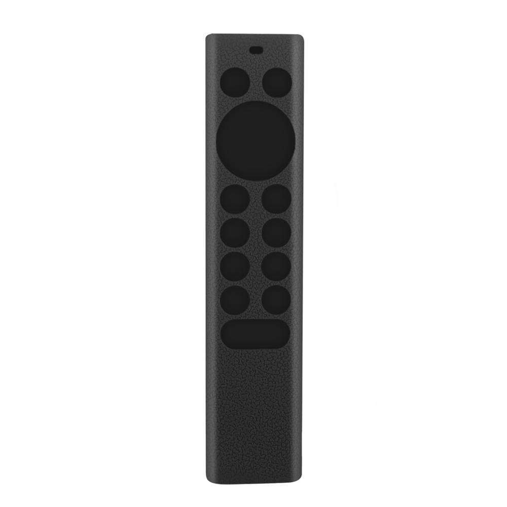 Odporny na wstrząsy, miękki futerał na pilota zdalnego sterowania pasuje do Nvidia Shield TV Pro/4K HDR silikonowy pokrowiec ochronny zapobiegający upadkom: Black