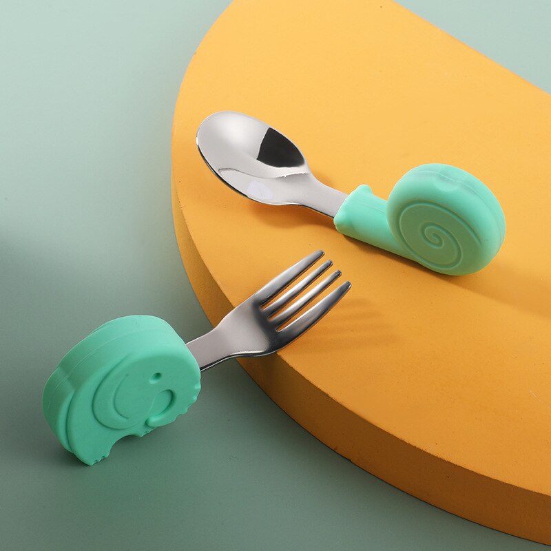 Plato de alimentación de silicona de grado alimenticio para bebé, bandeja antideslizante con ventosa, tazón de rejilla, vajilla para niños, tenedor, cuchara: B3