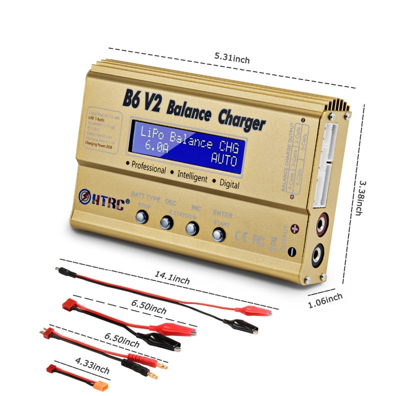 High Precision B6v2 Charger Lip0 Model Aircraft Charger B6 Charger Intelligent Balance Charger Tool