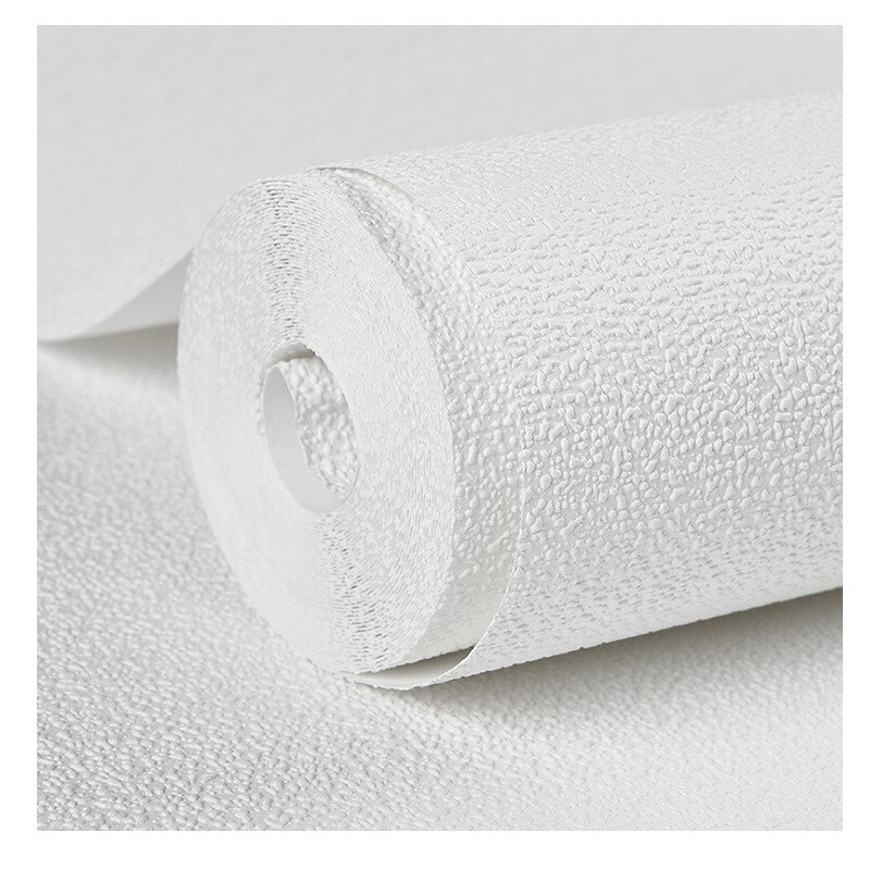 Nordic Plain White Dialgae Modder Kledingwinkel Behang Pure Kleur Eenvoudige 3D Woonkamer Slaapkamer Vliesbehang
