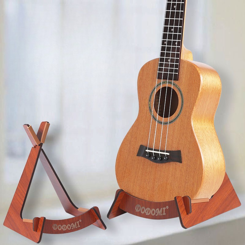 Soporte de madera para guitarra, bajo, ukelele, estante de exhibición de almacenamiento ligero desmontable para tienda, accesorios clásicos para instrumentos musicales: violet