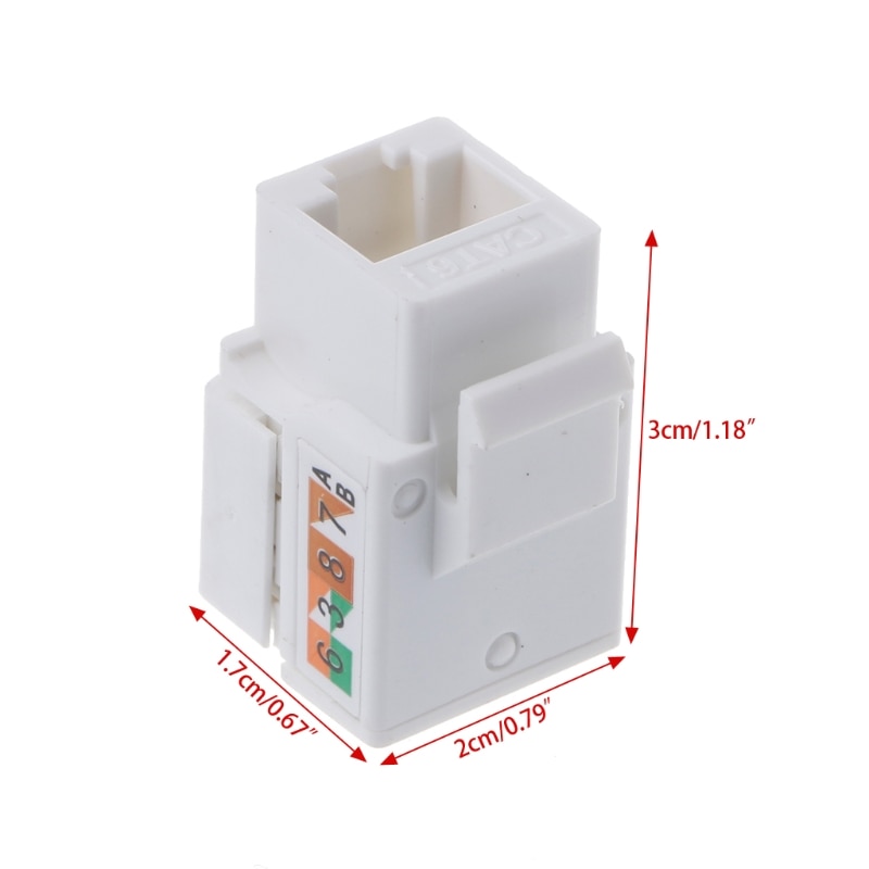 1 Set CAT6 Network Module Information Socket RJ45 Connector Adapter Keystone Jack