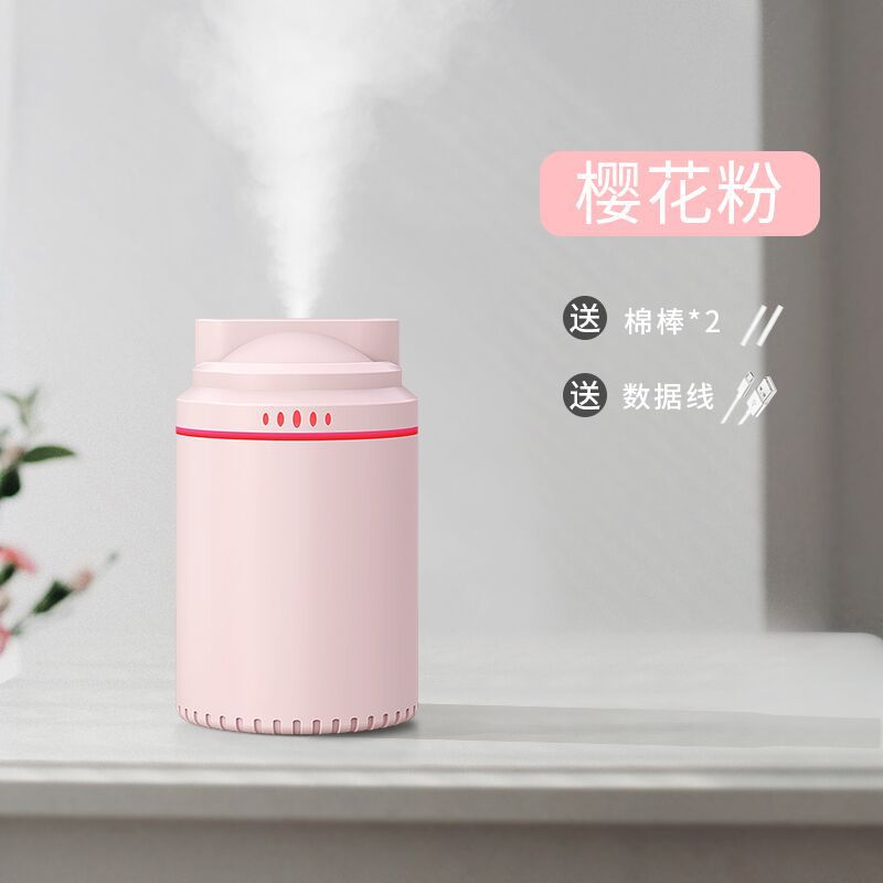 Luchtbevochtiger Usb Huishouden Lucht Verstuiver Kleine Nacht Lamp Bureau Oppervlak Panel Auto Gemonteerd Creatieve Retro: R9 Pink
