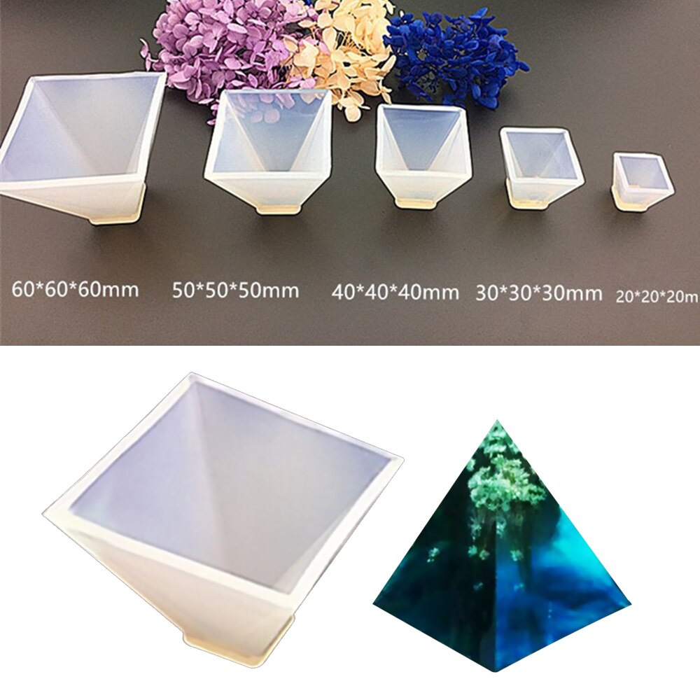 Silicone moule pyramide résine époxy artisanat bijoux à bricoler soi-même faisant gâteau décoration maison ornements à la main chocolat Fondant outils