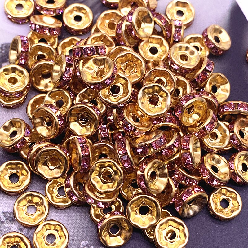 Nowy 50 sztuk 8mm czeskie Crystai Rhinestone szklane okrągłe koraliki dystansowe luzem koraliki do tworzenia biżuterii DIY bransoletka naszyjnik: 13
