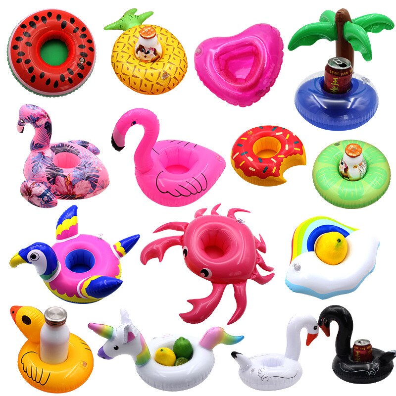 20 Pcs Niet Herhalen Mini Fanny Opblaasbare Rode Flamingo Drijvende Drinken Bekerhouder Zwembad Baden Beach Party Speelgoed Boia