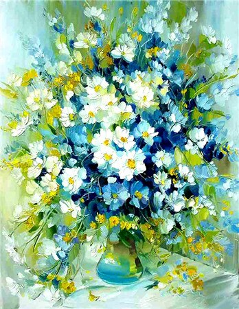 HUACAN Picture By Numbers Kits Flower Dawing On Canvas HandPainted Painting Art DIY Home Decoration