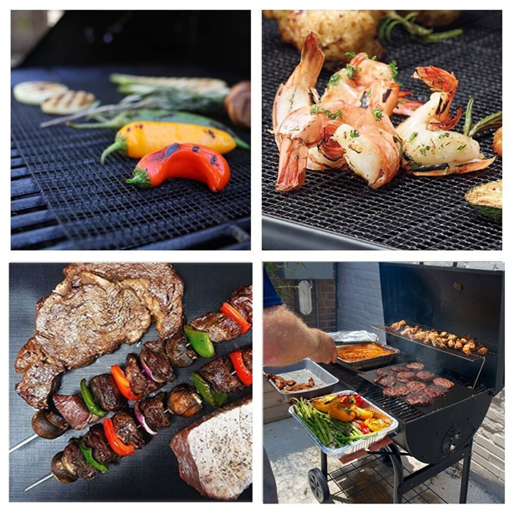 Non-stick grill grillmattor bbq baknät bbq grillverktyg värmebeständighet bbq tillbehör utomhus köksredskap verktyg