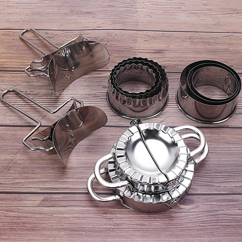 Stampo per polpette in acciaio inossidabile stampo per pasta piedino per alimenti cinesi Jiaozi creatore stampo per cottura stampo per pasticceria utensili da cucina