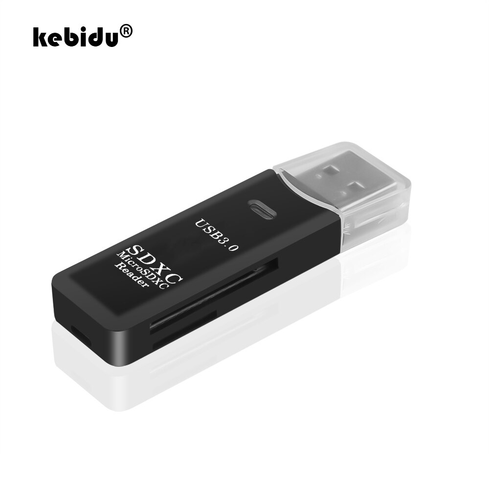 Kebidu nyeste 2 in 1 usb 3.0 til sdhc sdxc micro sd-kortlæser sd/microsd/tf trans-flash-kort usb 3.0 adapter konverterværktøj