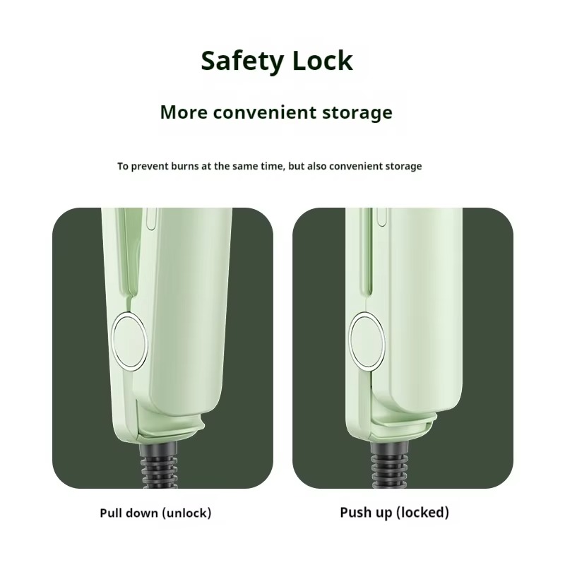 Elektrisk hårtång snabbvärmande locktång för vågig frisyr järn hårstyling locktång plattång för hemskola resor