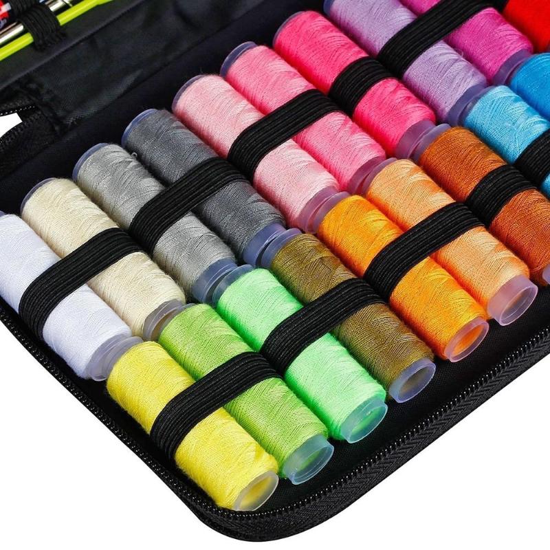 Sewing Kits Portable DIY Multi-function Sewing Box Set for Hand Knitting Quilting Stitching Embroidery Thread Sewing Accessories