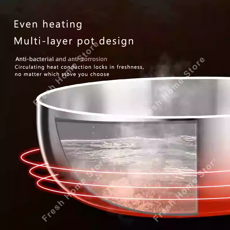 Sartén para freír, ollas antiadherentes, sartenes Wok de acero inoxidable 316, para el hogar, mesa de cocina eléctrica de inducción, utensilios de cocina, cacerola nueva