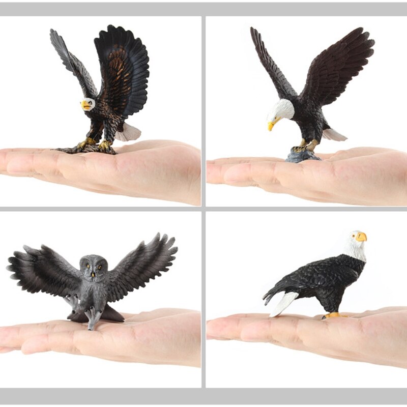 Simulated Bald Eagle Owl Model Realistic Bird Figurines Action Figure for Collection Science Educational Children Kids