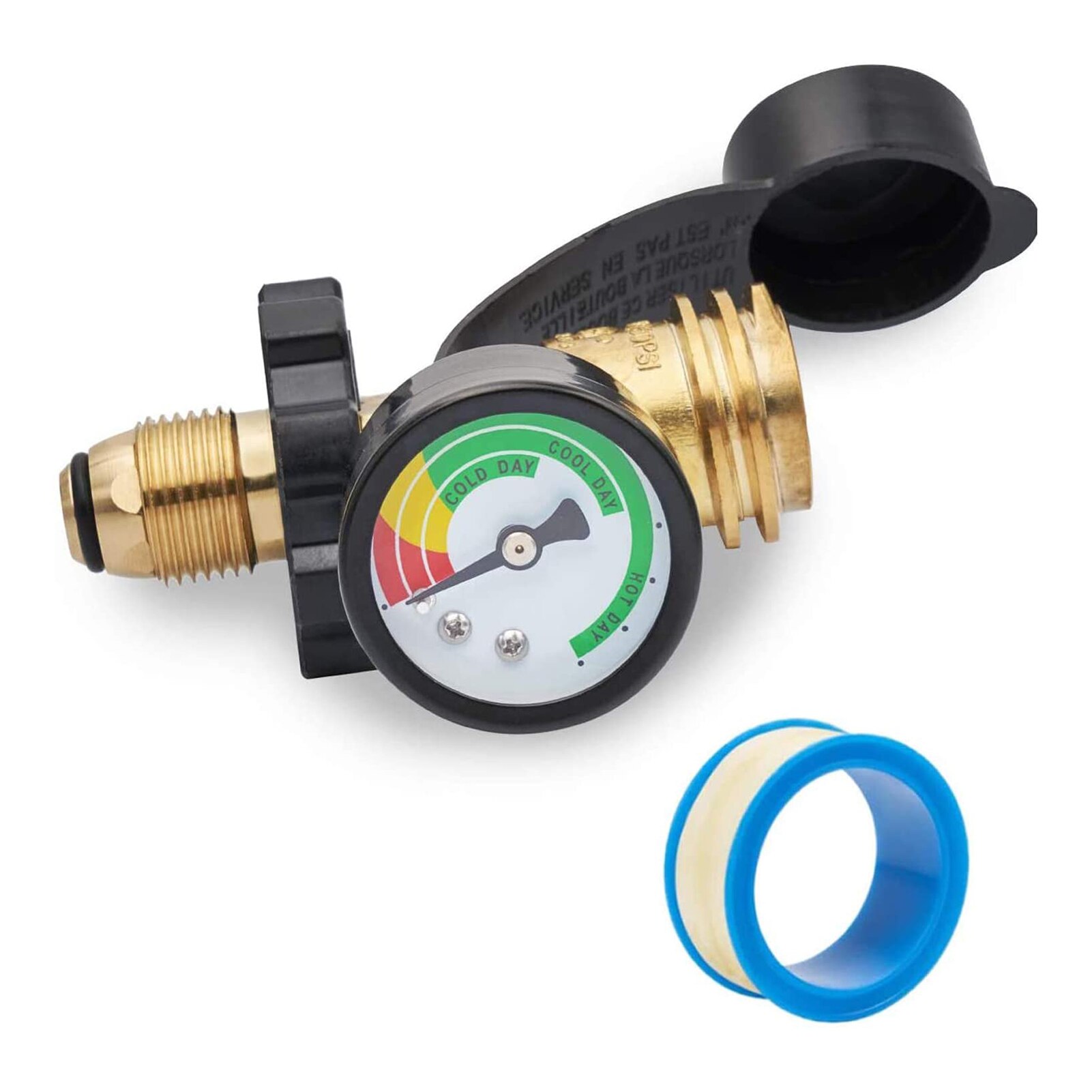 Propane Gauge POL Connection Accurate Propane Meter BBQ PressurePropane Tank Pressure Test Instrument Tools: Default Title