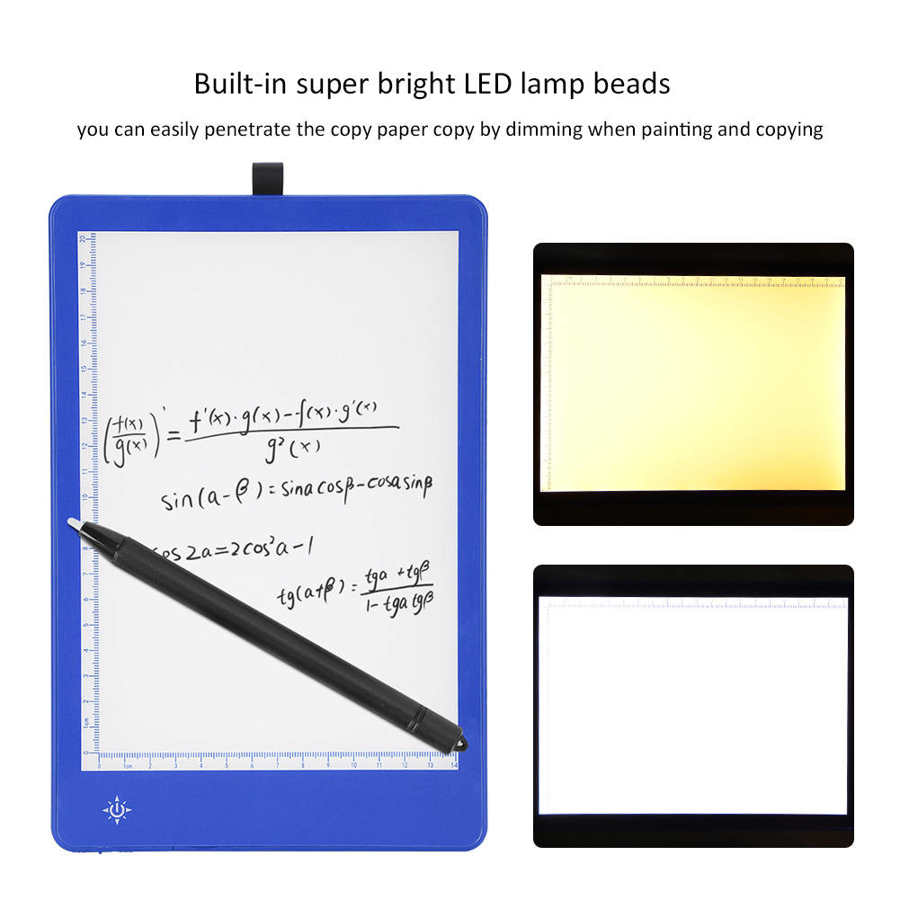 Drawing Tablet Double-Sided LCD Writing Tablet Pad Digital Doodle LED E-Writer Brightpad for Kids Writing Tablet