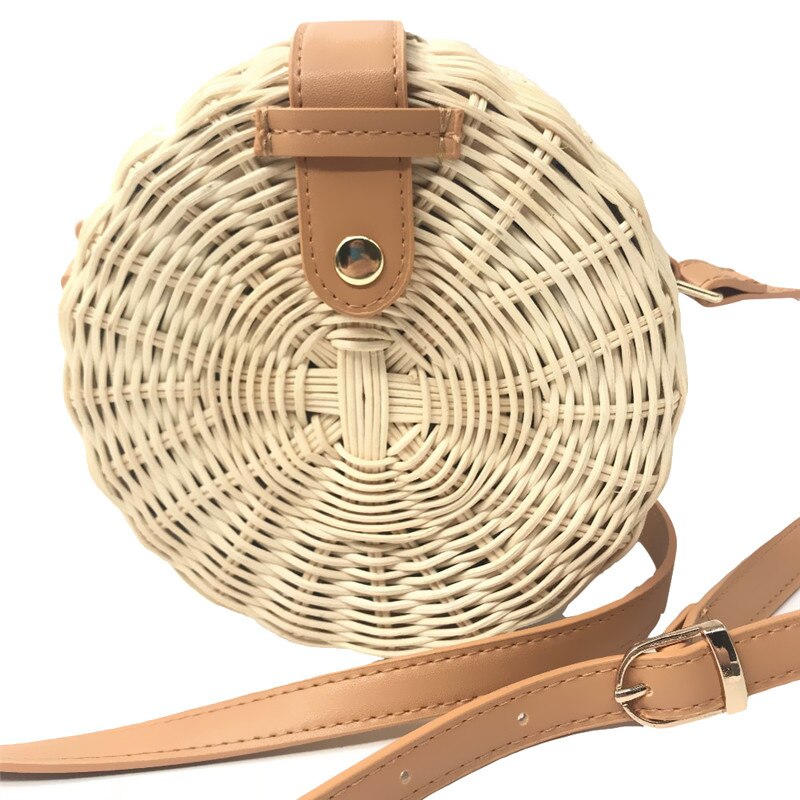 Frauen Handtasche Schulter Taschen Platz Runde Mulit Stil Stroh Tasche Sommer Rattan Tasche Handarbeit Gewebt Strand Kreis Böhmen Handtasche