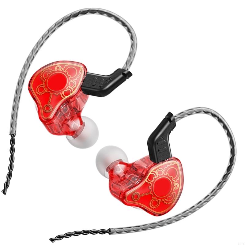 12PC Wireds HiFis Earphones with Enhanceds Bass and Detachable Cable for Clear Sound and Convenient Portability