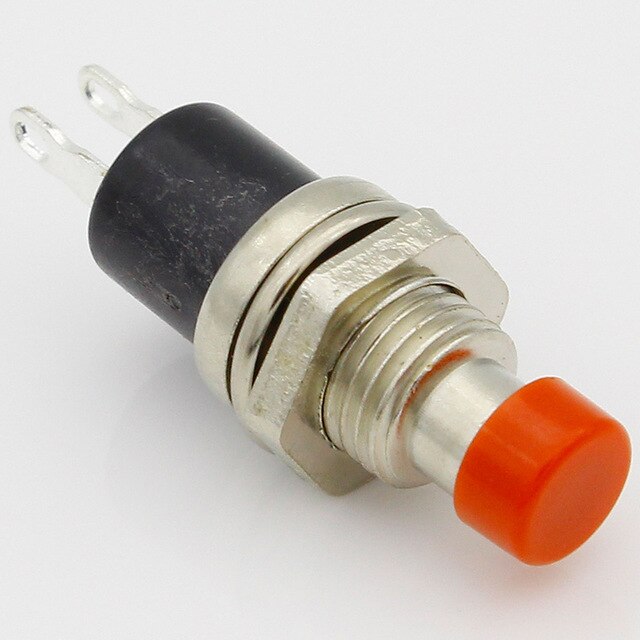 12pcs 7mm Momentary Push button Switch PBS-110 Press the reset switch Momentary On Off Push Button Micro Switch Normally Open NO: Red