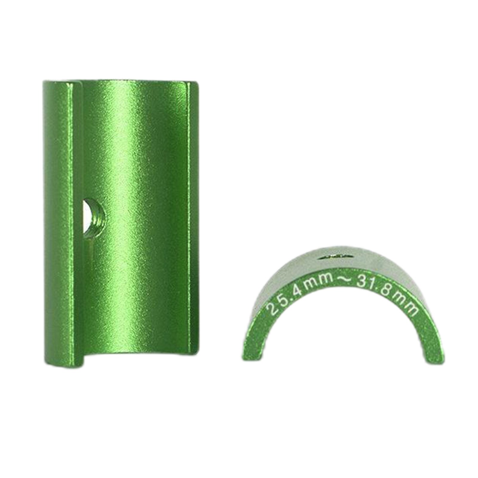 Par aluminium cykel styret shim 25.4 - 31.8mm stam bar adapter reducer reserv: Grön