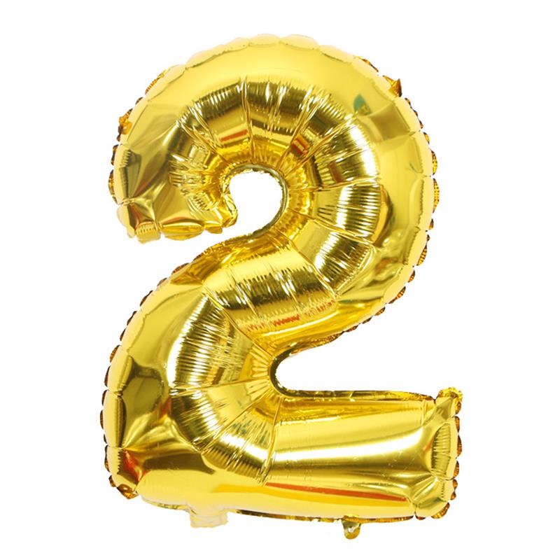 1Pc The 40inch Gold Number Foil Balloon Digit Helium Ballons Birthday Party Wedding Decor Air Baloon Event Party Supplies